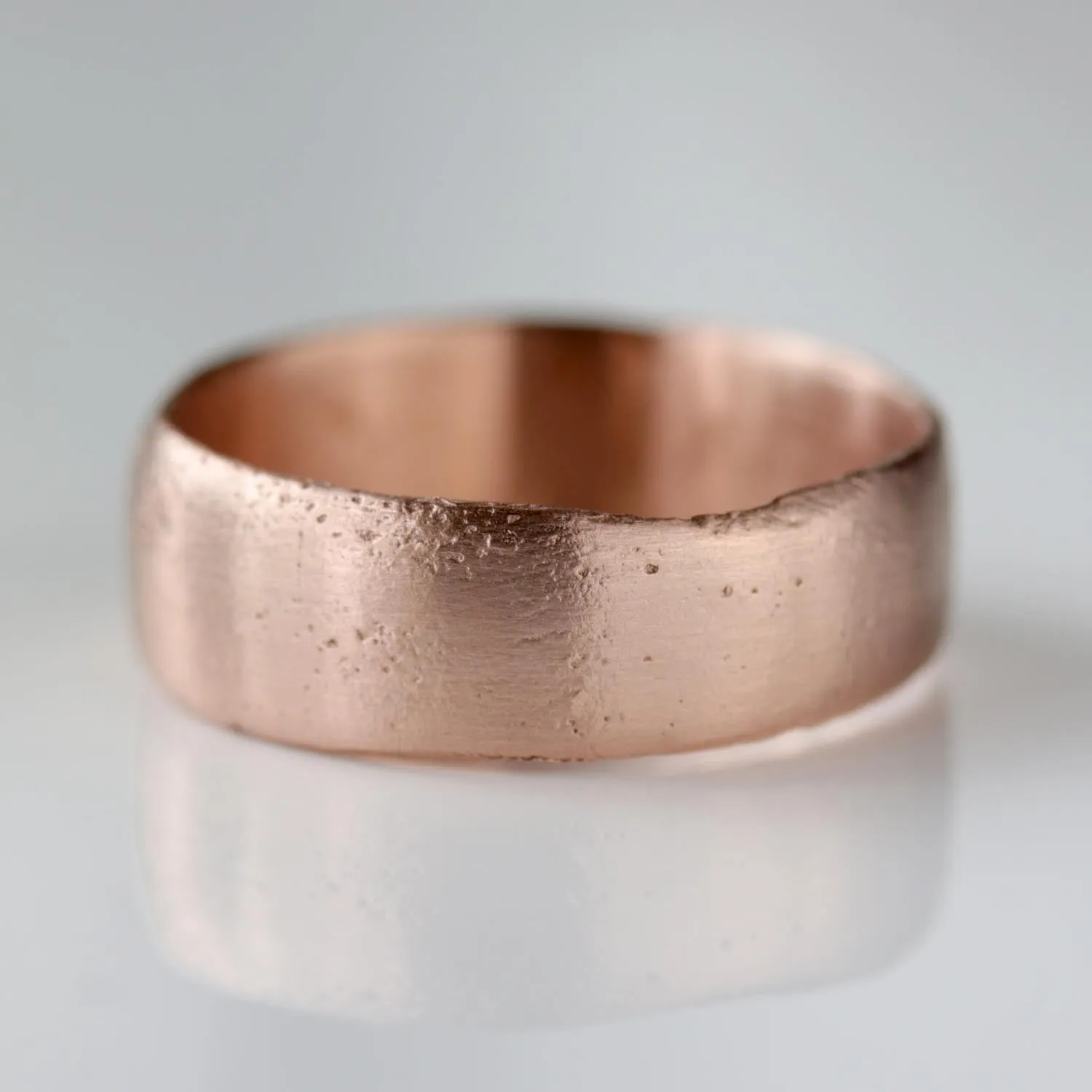 7mm Ancient Rustic Textured Band •