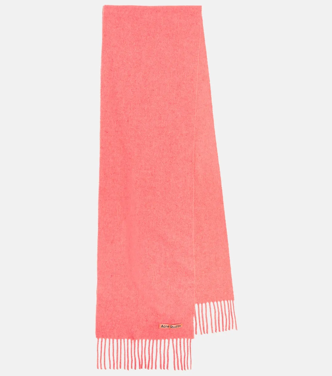 Acne Studios fringed wool scarf, pink