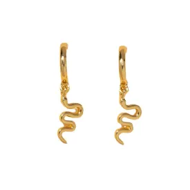 Alloy Snake Earrings Pair with European and American Charm