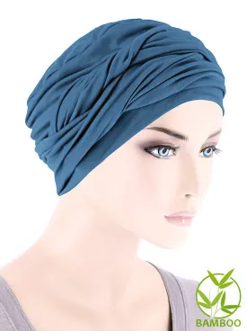 Bamboo Twisty Turban Indigo Blue