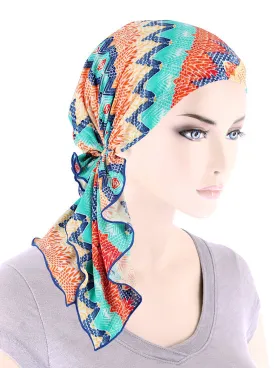 BELLA-780#The Bella Scarf Tropical Blue Sunset