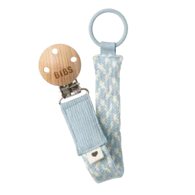 BIBS Pacifier Clip | Baby Blue & Ivory