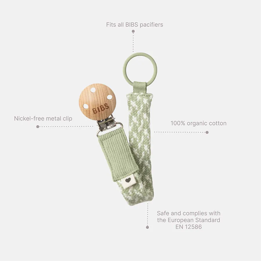 BIBS Pacifier Clip | Ivory & Sand