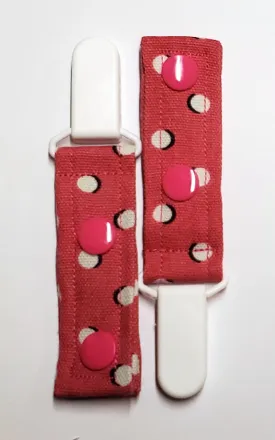 Cord Clip - Pink Dot. Ready to Ship.