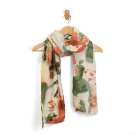 Cream Garden Rose Scarf