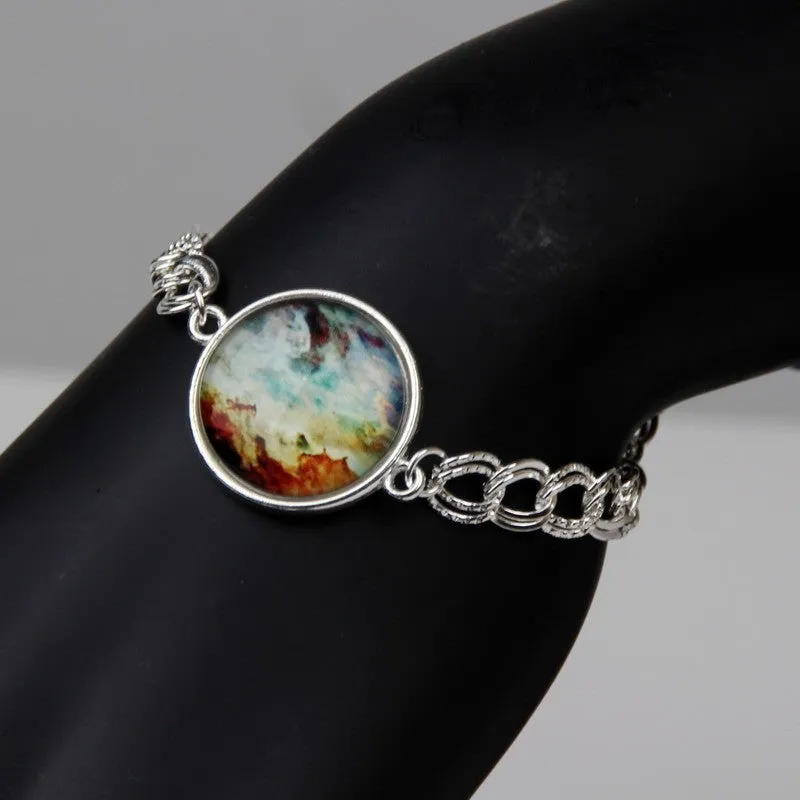 Cute Cat Horse Owl Glass Cabochon Bracelet
