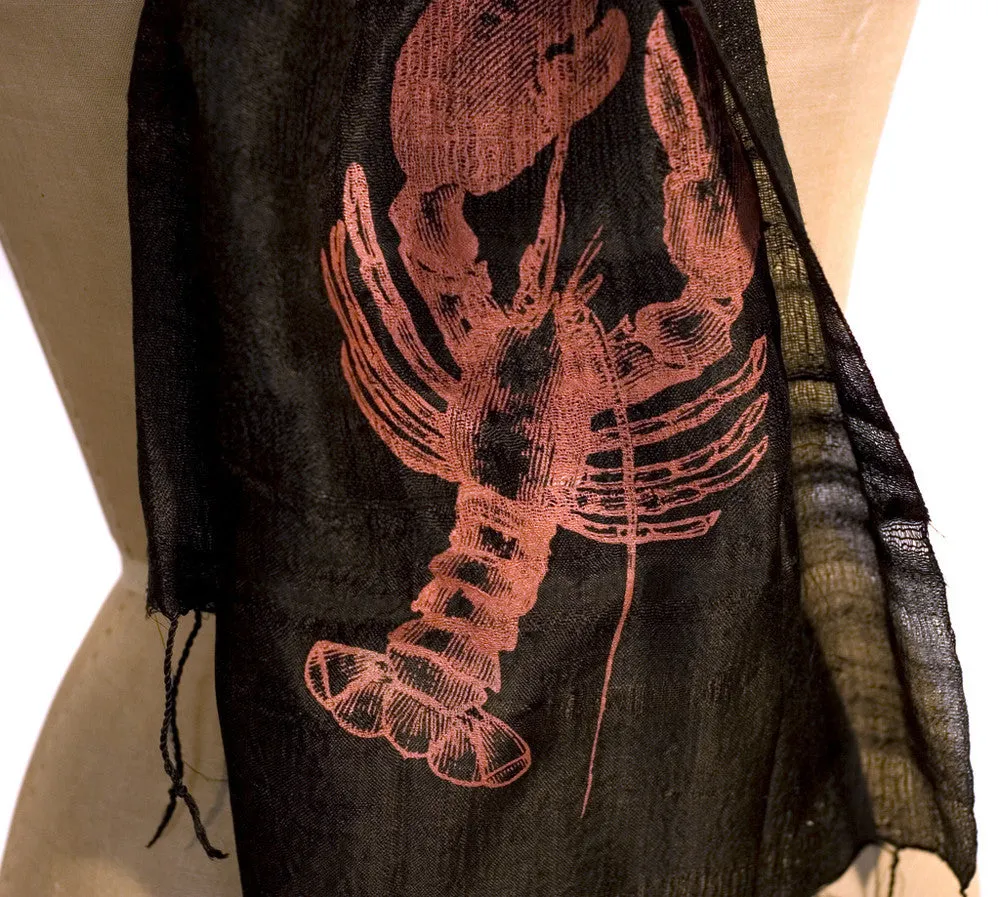 Fancy Lobster Bib Silk Scarf