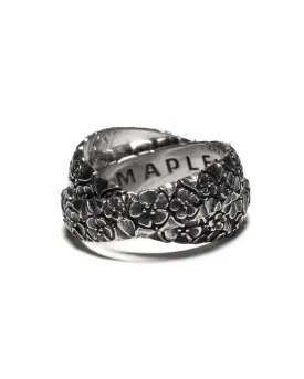 Floral Linked Ring Silver 925