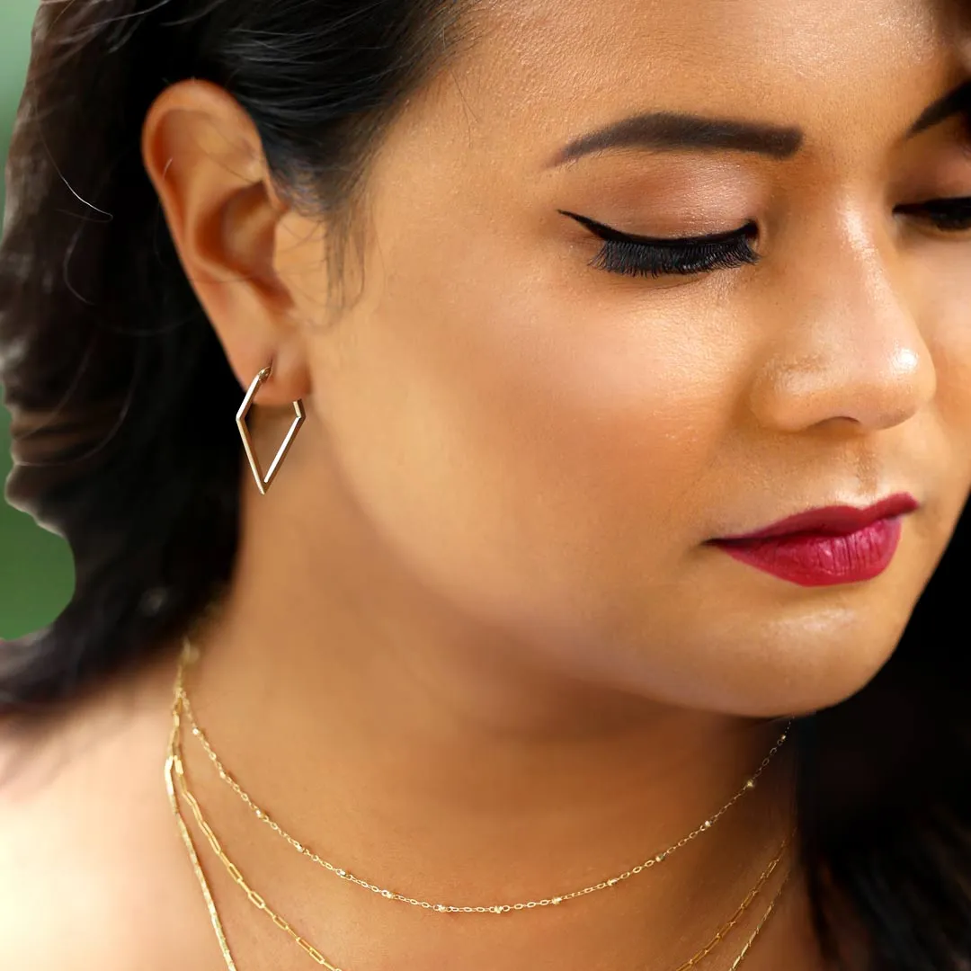 Geometric Kite Hoop Earring