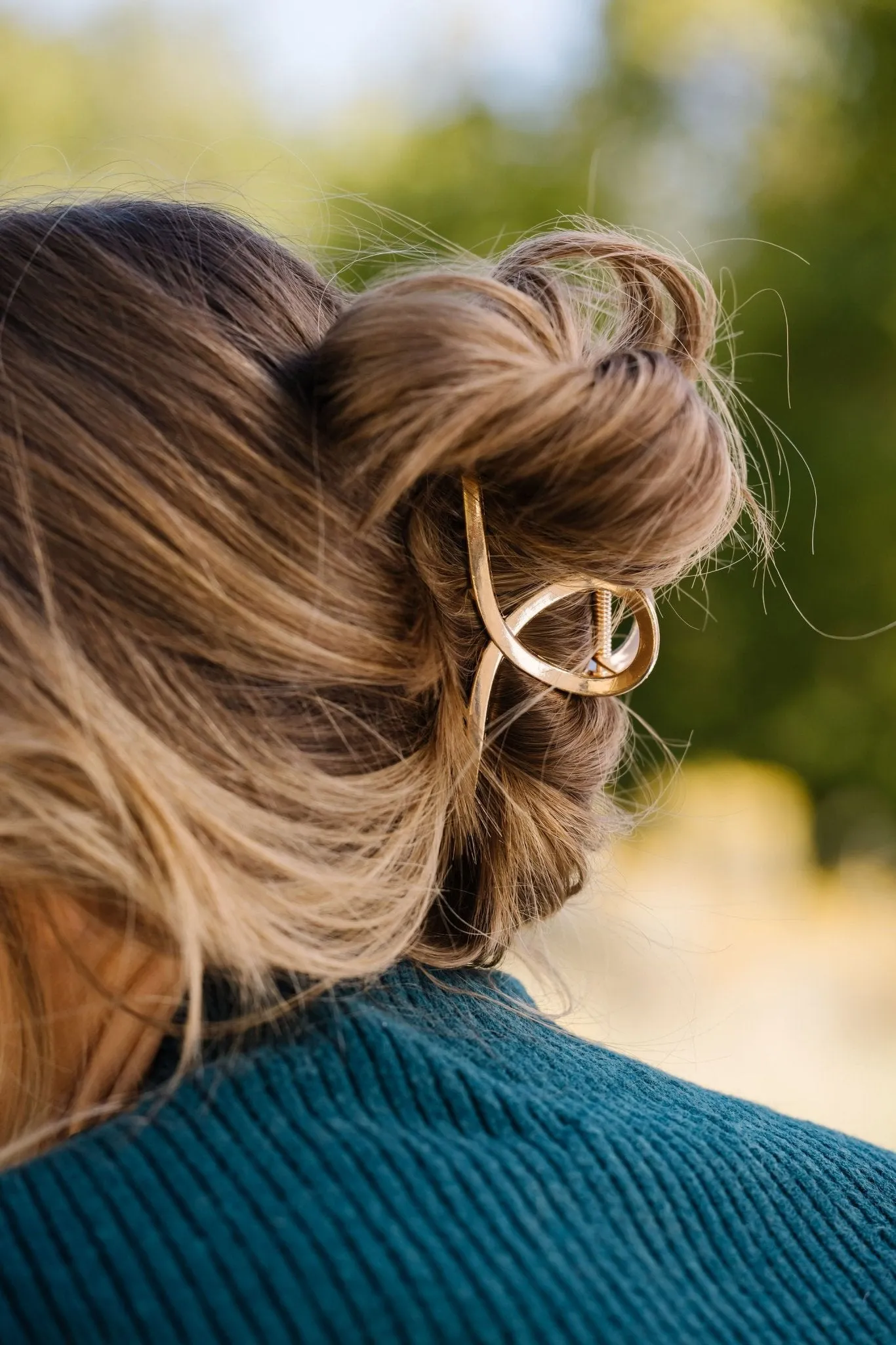 Gold Swirl Claw Clip