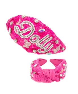 Hot Pink 'Dolly' Beaded Headband