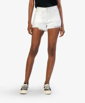 Jane High Rise Long Short Fray Hem - Optic