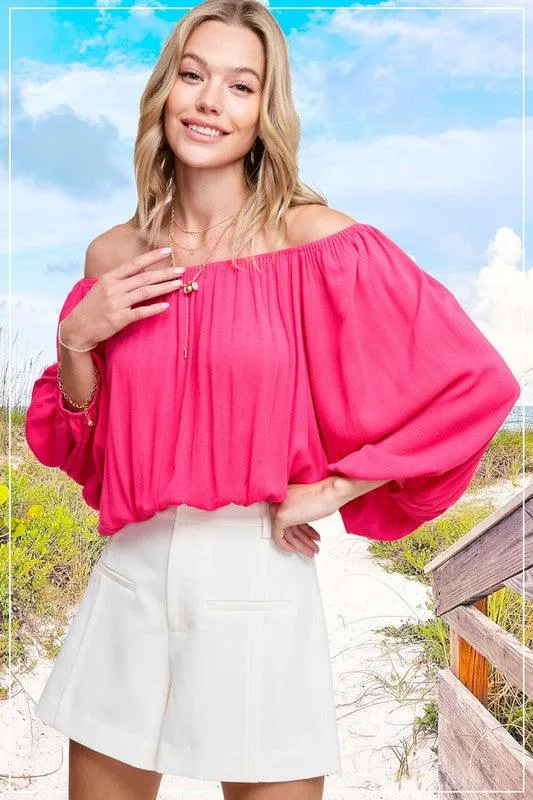 La Miel Jenna Off Shoulder Blouse