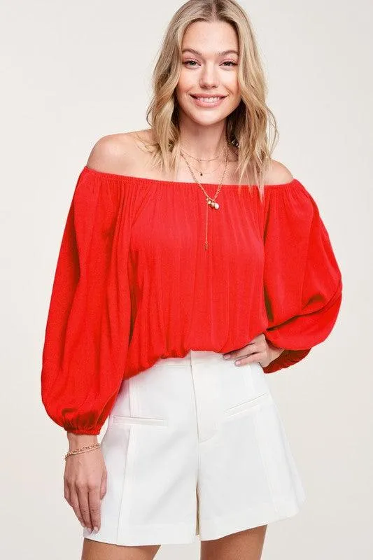 La Miel Jenna Off Shoulder Blouse