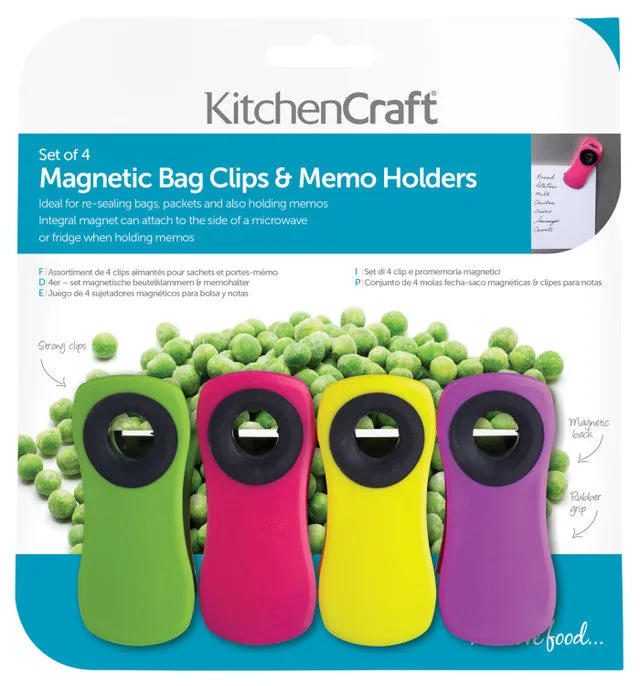 Magnetic Memo Clips-Set of 4