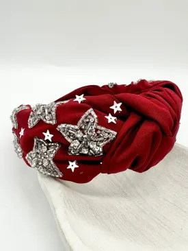 Maroon Sequin Star Headband