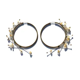 MPR x Golden Glow Earrings: XL Kriss Kross hoops in Citrine