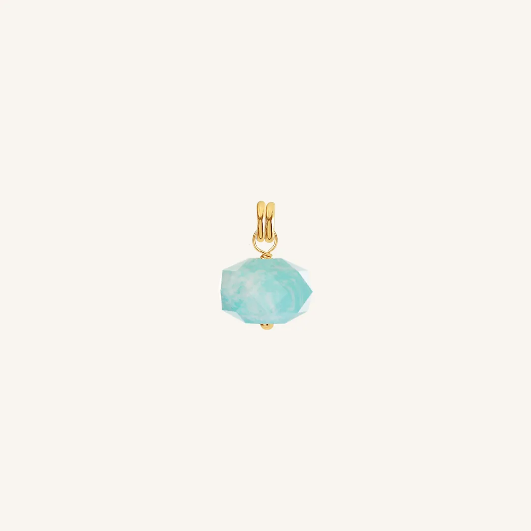 Opulent Amazonite Charm - Stone of Courage