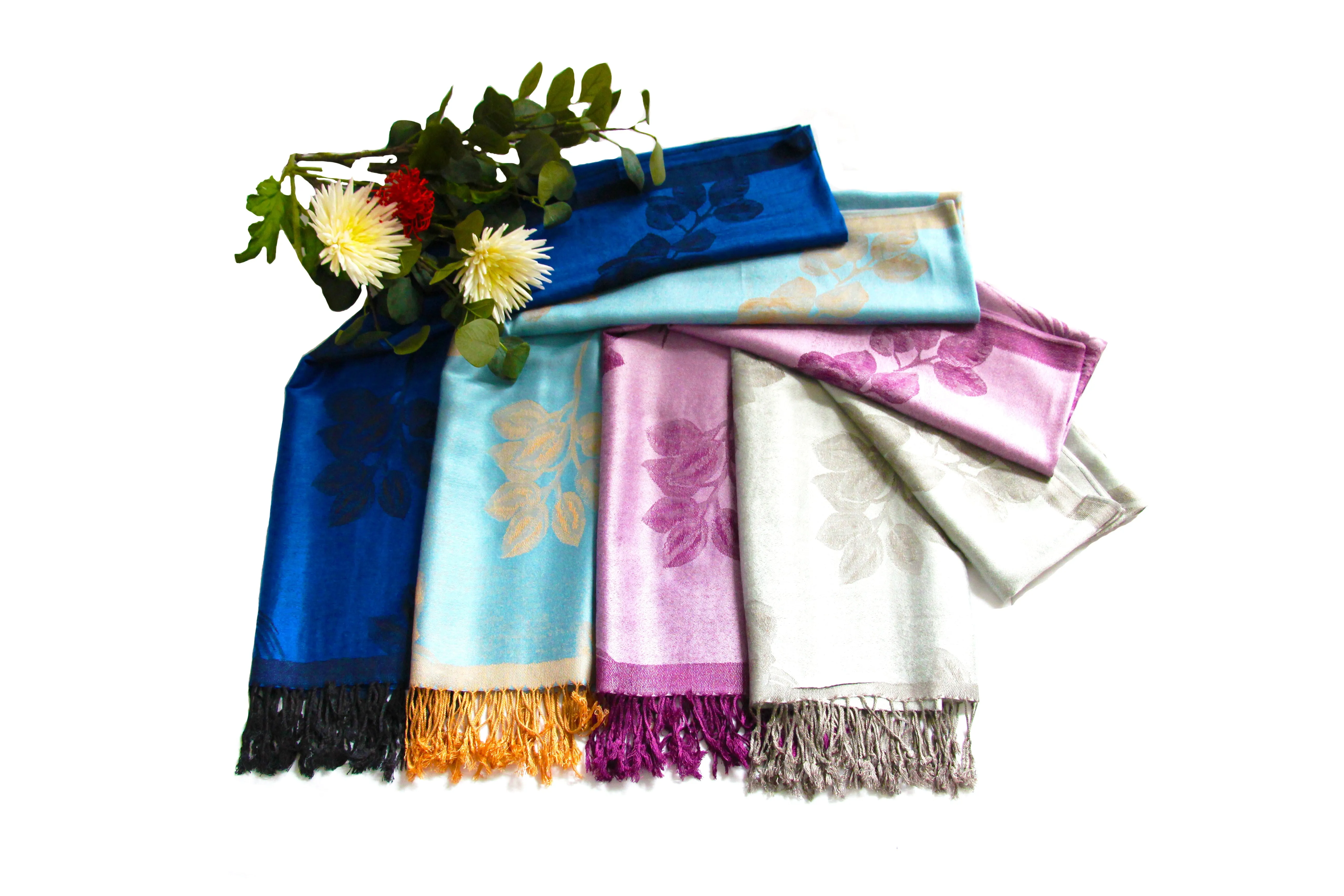 Sakkas Two Tone Rose Pashmina Scarf / Stole / Wrap