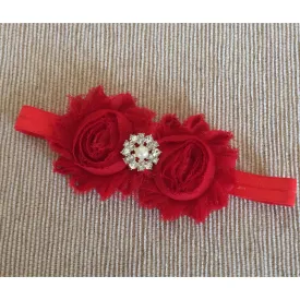 Shabby Red Headband