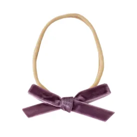 Snuggle Hunny Petite Velvet Bow - Grape