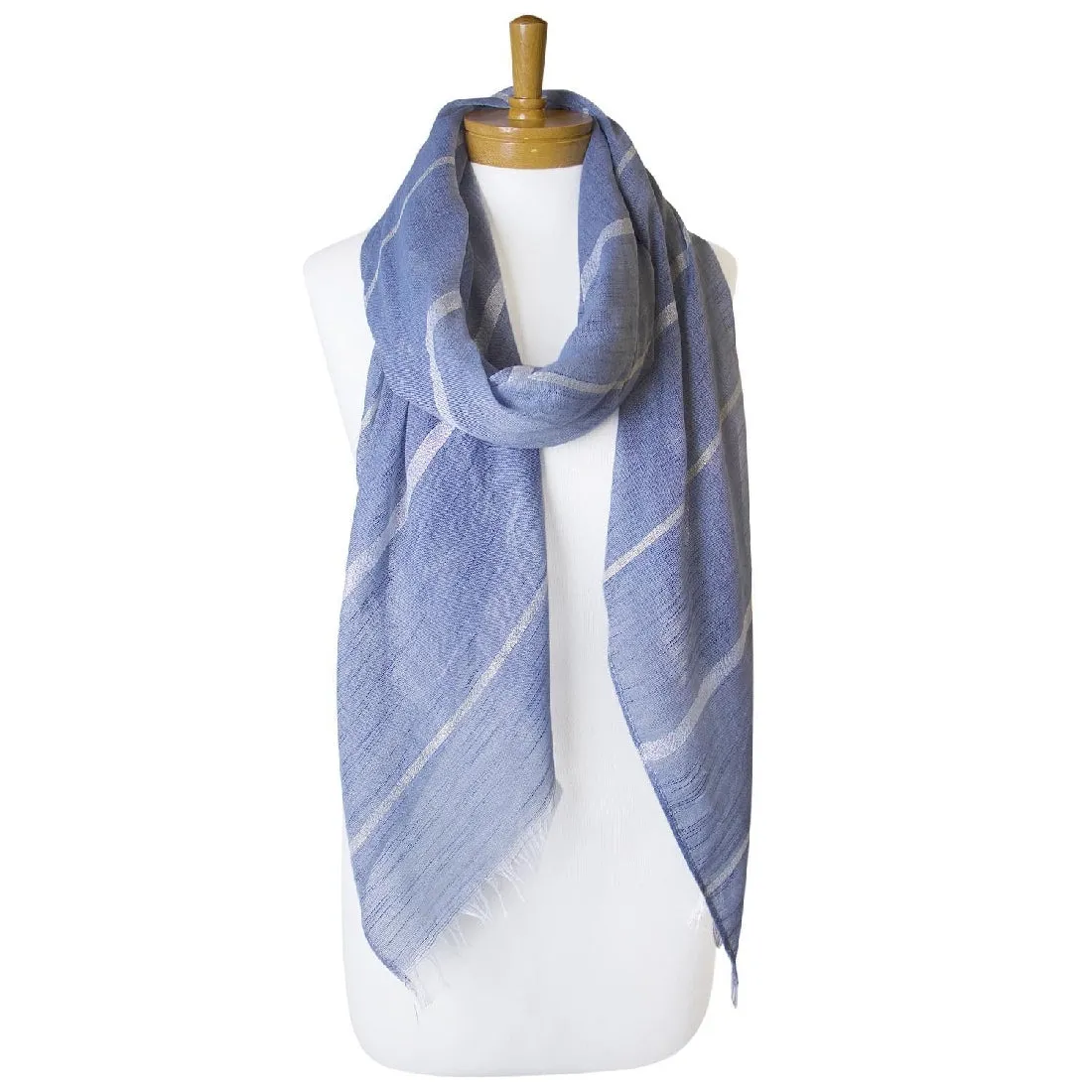 Taylor Hill Plain Lurex Strip Scarf