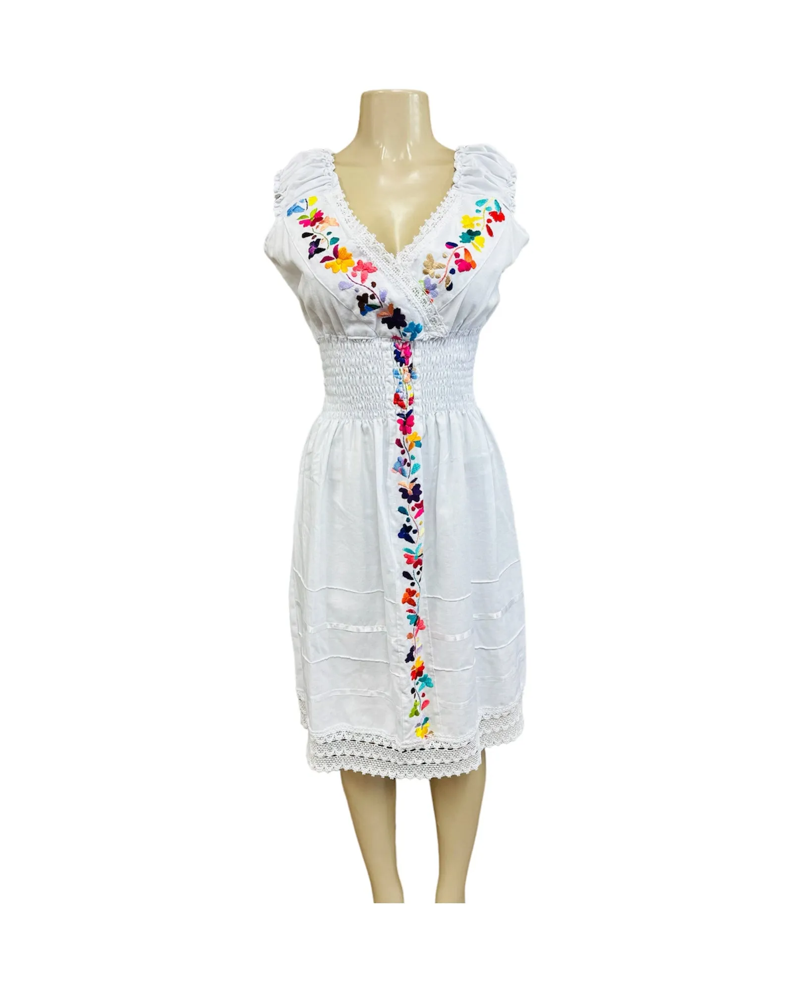 Vely Mexican V-Neck Dress